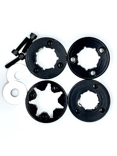 Direct Drive Adaptor Kit (4pcs) PART# L906: Complete with 7 Tooth Master, 7 Tooth Standard Spline, 7 Tooth Spur and 7 tooth Small Adaptor (3 standard length screws included).