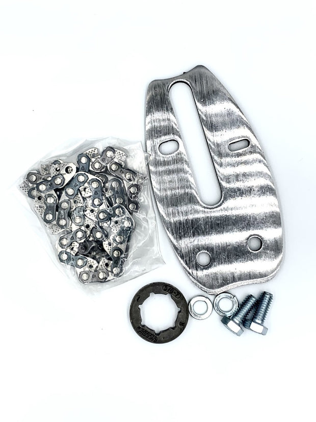Universal Adaptor Kit PART# L901A: c/w Bar, 3/8 Rim Sprocket, 3/8 cutterless chain and hardware.